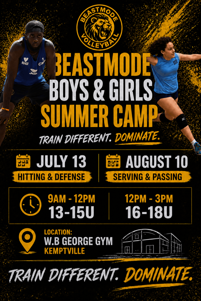 Boys and girls summer volleyball camps - beastmode volleyball